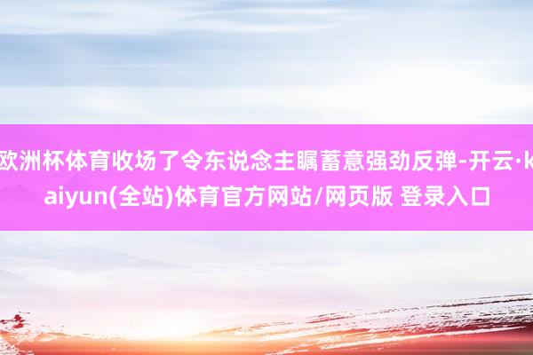 欧洲杯体育收场了令东说念主瞩蓄意强劲反弹-开云·kaiyun(全站)体育官方网站/网页版 登录入口