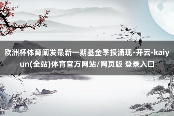 欧洲杯体育阐发最新一期基金季报涌现-开云·kaiyun(全站)体育官方网站/网页版 登录入口