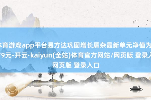 体育游戏app平台易方达巩固增长羼杂最新单元净值为4.479元-开云·kaiyun(全站)体育官方网站/网页版 登录入口