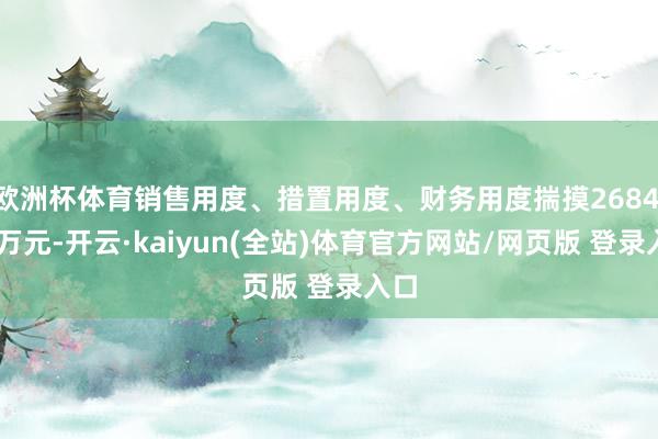 欧洲杯体育销售用度、措置用度、财务用度揣摸2684.06万元-开云·kaiyun(全站)体育官方网站/网页版 登录入口